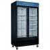 Wowcooler G48-B 48" Two Glass Door Merchandiser Refrigerator with LED Lighting - Black