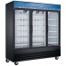 Coldline G80-B 78" Three Glass Door LED Lighting Merchandiser Refrigerator