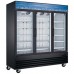 Wowcooler G80-B 78" Three Glass Door LED Lighting Merchandiser Refrigerator