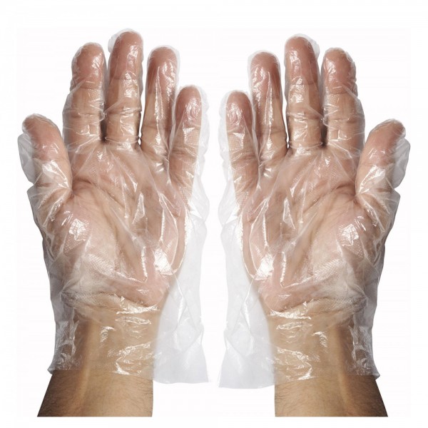 Winco GLP-L Large Polyethylene Disposable Textured Gloves - 500 Pieces Winco GLP-L Large Polyethylene Disposable Textured Gloves - 500 Pieces