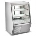 Wowcooler HDL36-F 36 Refrigerated Slanted Glass Seafood Case with Built-in Drain and Rear Storage