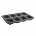 Winco HLF-8MN Carbon Steel 8 Compartment Mini Loaf Pan