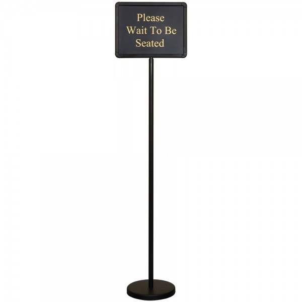Winco HTS-60K Black Aluminum 60 Changeable Hostess / Teller Sign with 15 Messages Winco HTS-60K Black Aluminum 60 Changeable Hostess / Teller Sign with 15 Messages