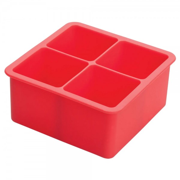 Winco ICCT-4R 4-Cube Silicone Ice Cube Tray Winco ICCT-4R 4-Cube Silicone Ice Cube Tray