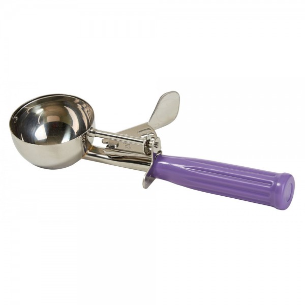Winco ICD-12P 3.25 oz. Allergen Free Purple Handle Stainless Steel #12 Ice Cream Disher Winco ICD-12P 3.25 oz. Allergen Free Purple Handle Stainless Steel #12 Ice Cream Disher
