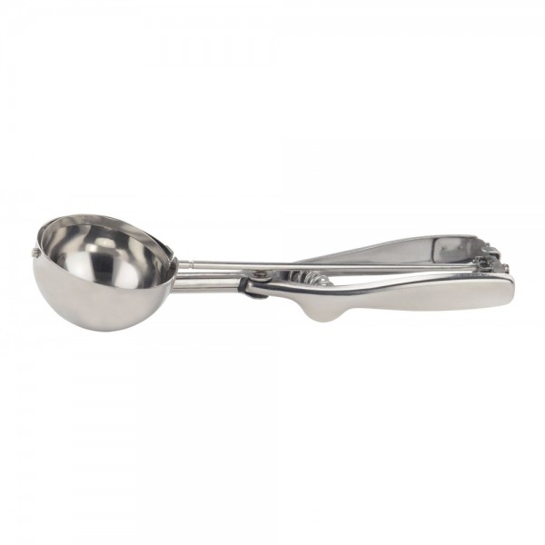 Winco ISS-12 #12 Round Squeeze Handle Disher Portion Scoop - 3.25 oz. Winco ISS-12 #12 Round Squeeze Handle Disher Portion Scoop - 3.25 oz.