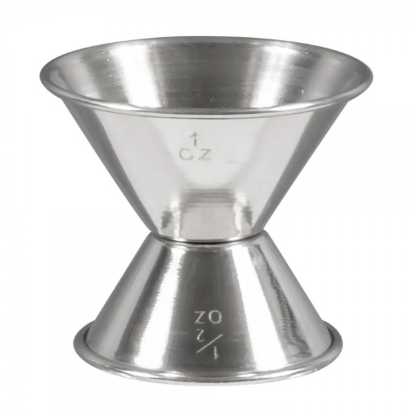 Winco J-1 Stainless Steel Double Jigger, 0.5 oz. and 1 oz. Winco J-1 Stainless Steel Double Jigger, 0.5 oz. and 1 oz.