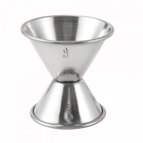 Winco J-3 Stainless Steel Double Jigger, 0.75 oz. and 1.5 oz. Winco J-3 Stainless Steel Double Jigger, 0.75 oz. and 1.5 oz.