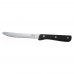 Winco K-80P 5 Jumbo Stainless Steel Steak Knife with Riveted Handle and Round Tip - 12/Pack