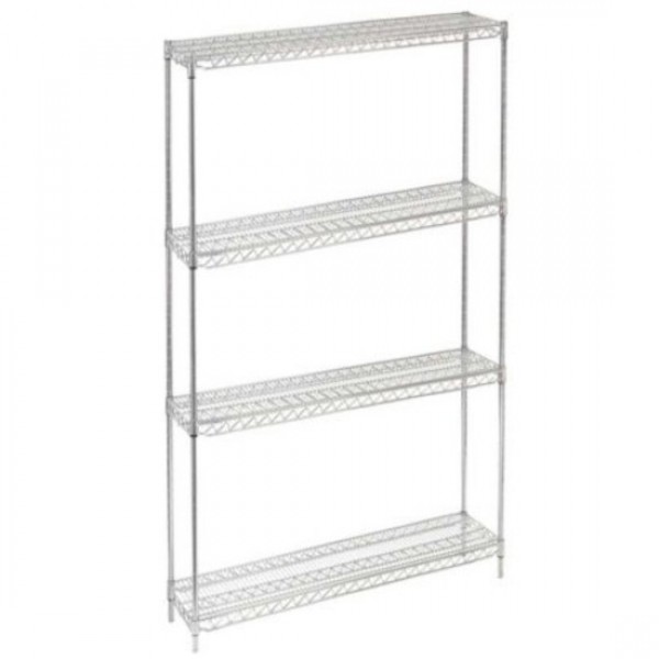 14D x 42L x 74H Chrome Wire Shelving Kit, 4-Shelf, NSF Listed 14D x 42L x 74H Chrome Wire Shelving Kit, 4-Shelf, NSF Listed