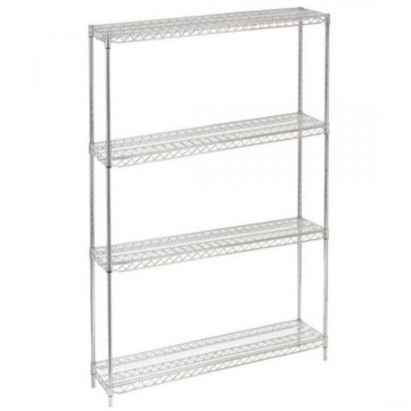14D x 48L x 74H Chrome Wire Shelving Kit, 4-Shelf, NSF Listed 14D x 48L x 74H Chrome Wire Shelving Kit, 4-Shelf, NSF Listed