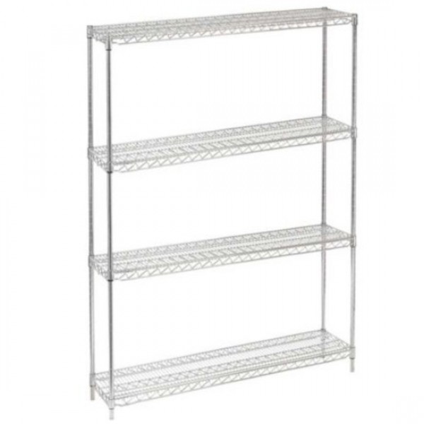 14D x 54L x 74H Chrome Wire Shelving Kit, 4-Shelf, NSF Listed 14D x 54L x 74H Chrome Wire Shelving Kit, 4-Shelf, NSF Listed
