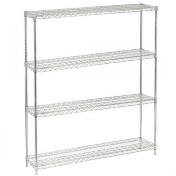 14D x 60L x 74H Chrome Wire Shelving Kit, 4-Shelf, NSF Listed 14D x 60L x 74H Chrome Wire Shelving Kit, 4-Shelf, NSF Listed