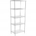 21D x 36L x 74H Chrome Wire Shelving Kit, 4-Shelf, NSF Listed