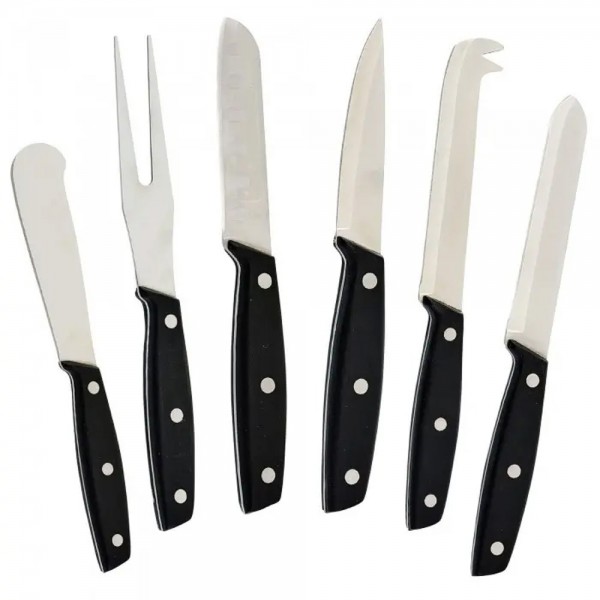 Winco KCS-6 6-Piece Cheese Knife Set with POM Handles Winco KCS-6 6-Piece Cheese Knife Set with POM Handles