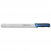 Winco KSTK-122 Sof-Tek 12 High Carbon Steel Roast Beef Slicing Knife with Black / Blue Handle