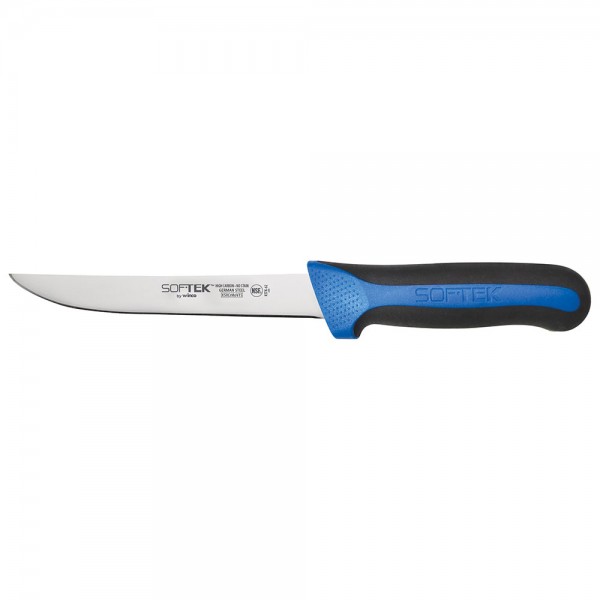 Winco KSTK-62 Sof-Tek 6 Boning Knife with Blue / Black Handle Winco KSTK-62 Sof-Tek 6 Boning Knife with Blue / Black Handle