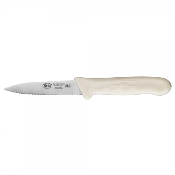 Winco KWP-31 Stal 3-1/2 Serrated Paring Knife with White Polypropylene Handle, 2-Pack Winco KWP-31 Stal 3-1/2 Serrated Paring Knife with White Polypropylene Handle, 2-Pack