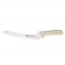 Winco KWP-92 9 Offset Serrated Bread Knife with White Handle