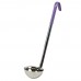 Winco LDC-6P 6 oz Allergen Free Stainless Steel One-Piece Ladle with Purple Handle Winco LDC-6P 6 oz Allergen Free Stainless Steel One-Piece Ladle with Purple Handle