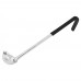 Winco LDCN-6K 6 oz Prime One-Piece Stainless Steel Ladle with Black Handle Winco LDCN-6K 6 oz Prime One-Piece Stainless Steel Ladle with Black Handle