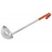 Winco LDCN-8 8 oz Prime One-Piece Stainless Steel Ladle with Orange Handle Winco LDCN-8 8 oz Prime One-Piece Stainless Steel Ladle with Orange Handle