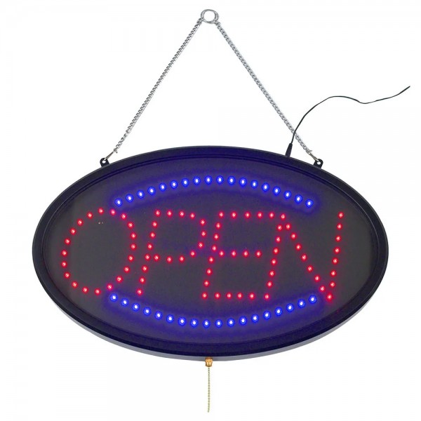 Winco LED-10 Oval LED Open Sign with Dust Cover Winco LED-10 Oval LED Open Sign with Dust Cover