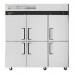 Turbo Air M3R72-6-N 78 M3 Series Reach-In Triple Half Solid Door Top Mount Refrigerator - 66 Cu. Ft.