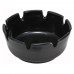 Winco MAS-4K 4 Black Round Melamine Ashtray Winco MAS-4K 4 Black Round Melamine Ashtray