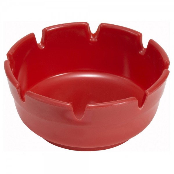 Winco MAS-4R 4 Red Round Melamine Ashtray Winco MAS-4R 4 Red Round Melamine Ashtray