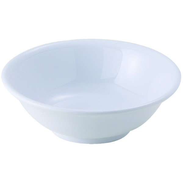Winco MMB-22W 22 oz. White Melamine Rimless Bowls Winco MMB-22W 22 oz. White Melamine Rimless Bowls
