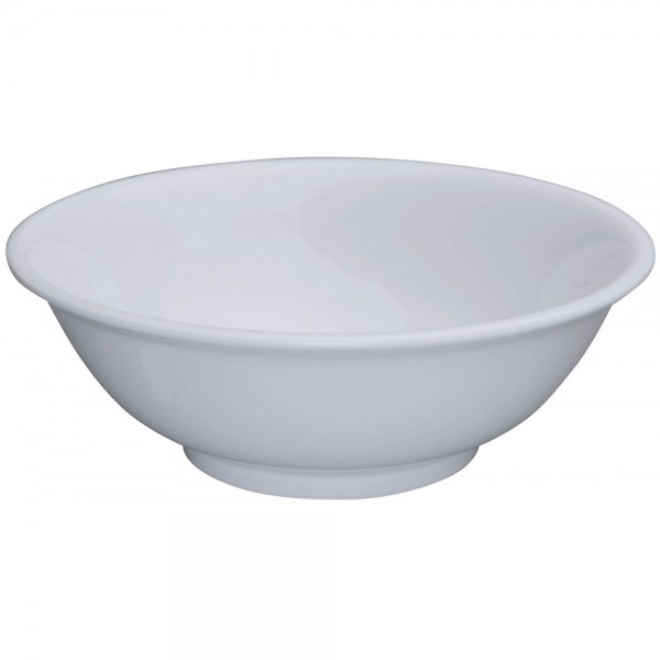 Winco MMB-41W 41 oz. White Melamine Rimless Bowls Winco MMB-41W 41 oz. White Melamine Rimless Bowls