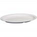Winco MMPO-139W White Melamine Narrow Rim Oval Platter, 13-1/4 x 9-5/8
