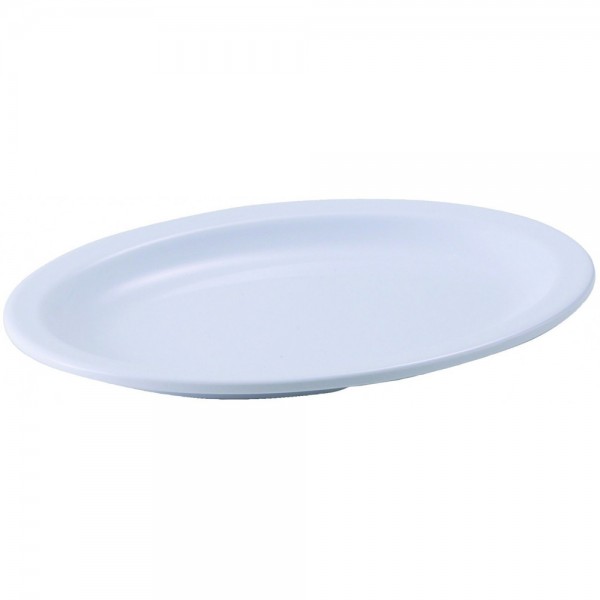 Winco MMPO-96W White Oval Melamine Platter, 9-3/4 x 6-3/4