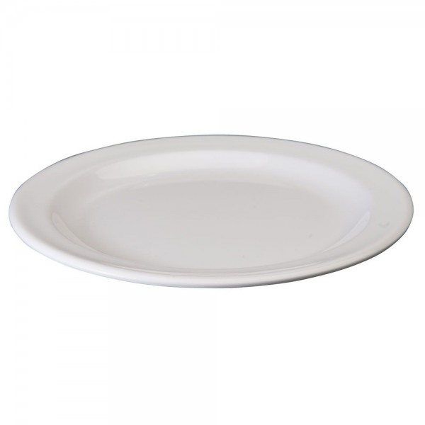 Winco MMPR-7W 7-1/4 White Melamine Dinner Plates Winco MMPR-7W 7-1/4 White Melamine Dinner Plates