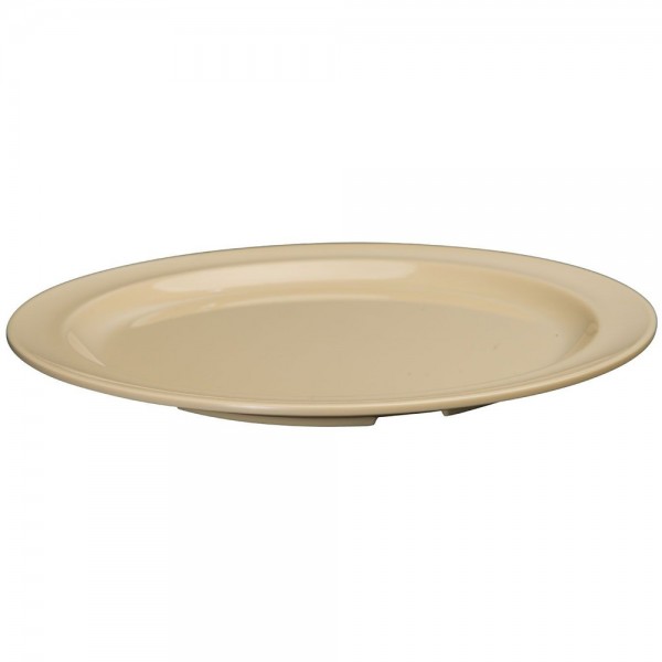 Winco MMPR-9 9 Tan Melamine Dinner Plates Winco MMPR-9 9 Tan Melamine Dinner Plates