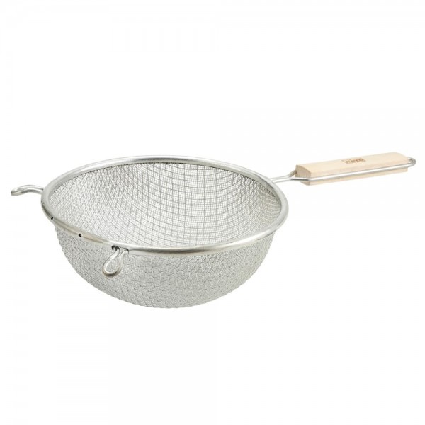 Winco MST-8D 8 Medium Tin Double Mesh Strainer Winco MST-8D 8 Medium Tin Double Mesh Strainer