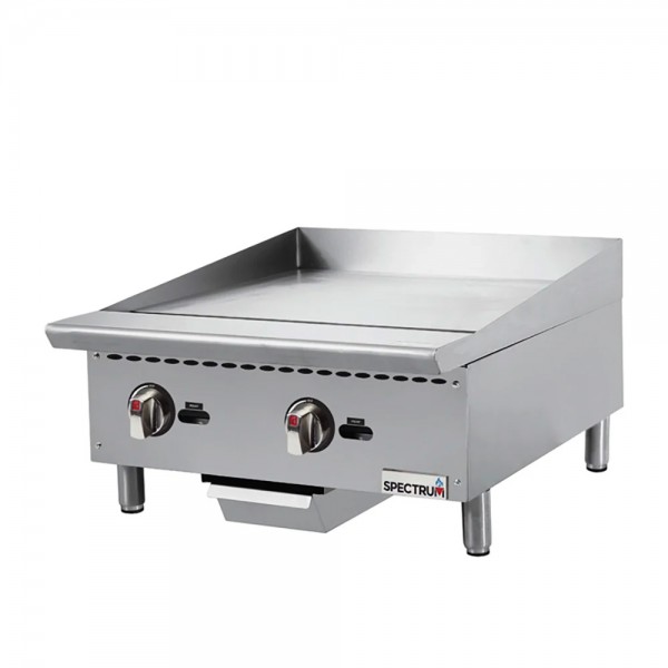 Winco NGGD-24M 24 Spectrum Gas Countertop Griddle - 60,000 BTU Winco NGGD-24M 24 Spectrum Gas Countertop Griddle - 60,000 BTU