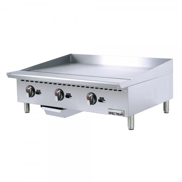 Winco NGGD-36M 36 Spectrum Gas Countertop Griddle - 90,000 BTU Winco NGGD-36M 36 Spectrum Gas Countertop Griddle - 90,000 BTU