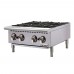 Winco NGHP-4 Spectrum Four Burner Stainless Steel Countertop Gas Hot Plate - 100,000 BTU