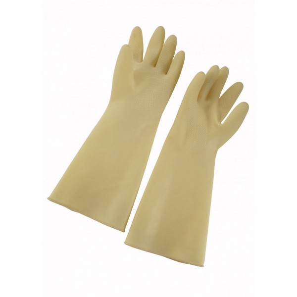 Winco NLG-916 16 Yellow Natural Latex Gloves Winco NLG-916 16 Yellow Natural Latex Gloves