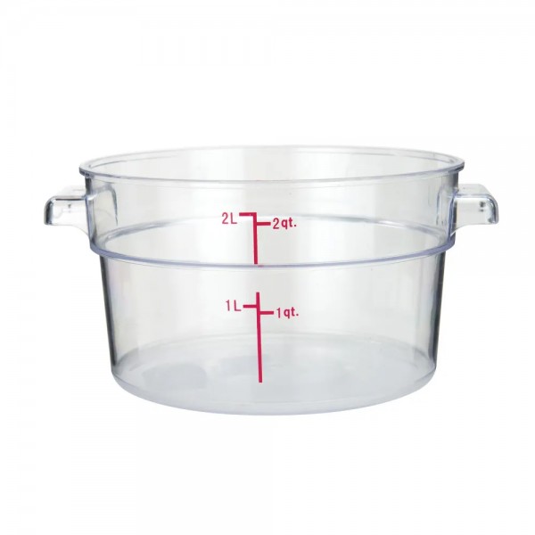 Winco PCRC-2 2 Qt. Clear Round Food Storage Container Winco PCRC-2 2 Qt. Clear Round Food Storage Container