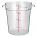 Winco PCRC-4 4 Qt. Clear Round Food Storage Container Winco PCRC-4 4 Qt. Clear Round Food Storage Container