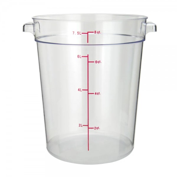 Winco PCRC-8 8 Qt. Clear Round Food Storage Container Winco PCRC-8 8 Qt. Clear Round Food Storage Container