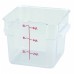 Winco PCSC-6C 6 Qt. Clear Square Polycarbonate Food Storage Container with Red Graduations Winco PCSC-6C 6 Qt. Clear Square Polycarbonate Food Storage Container with Red Graduations