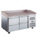 Wowcooler PDR-60-4D 60 Refrigerated Pizza Prep with Marble Top and Four Drawers