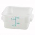 Winco PESC-2 2 Qt. White Square Food Storage Container Winco PESC-2 2 Qt. White Square Food Storage Container