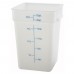 Winco PESC-22 22 Qt. White Square Food Storage Container Winco PESC-22 22 Qt. White Square Food Storage Container
