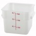 Winco PESC-6 6 Qt. White Square Food Storage Container Winco PESC-6 6 Qt. White Square Food Storage Container