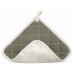 Winco PH-8B 8 x 8 Green/White Pot Holder Terry Cloth and Fire Retardant